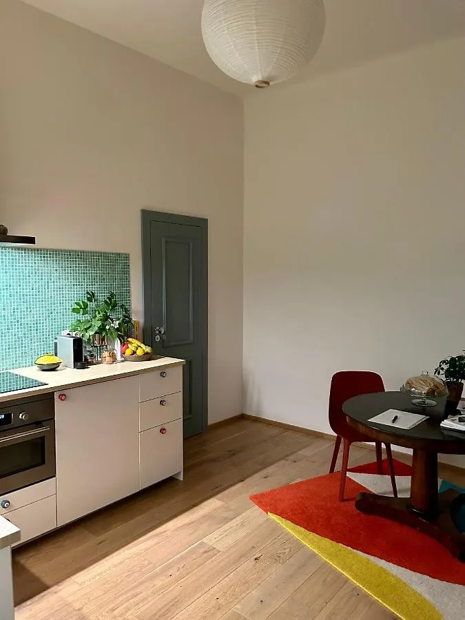 Green Balcony & King Size Bed Prague Apartment